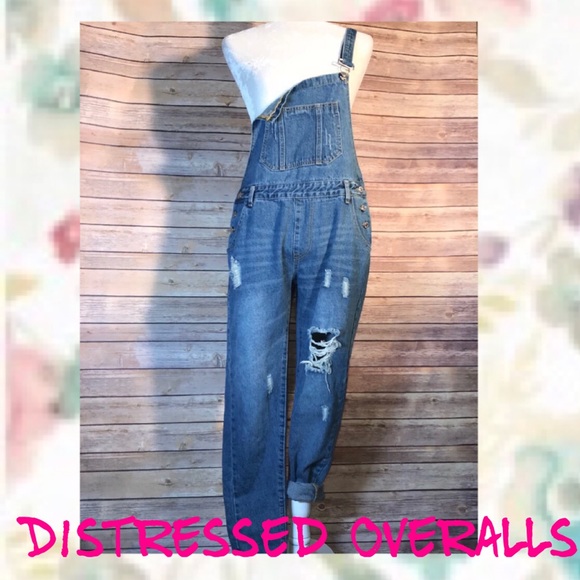 unknown Denim - 🔥$15 SALE Distressed overalls